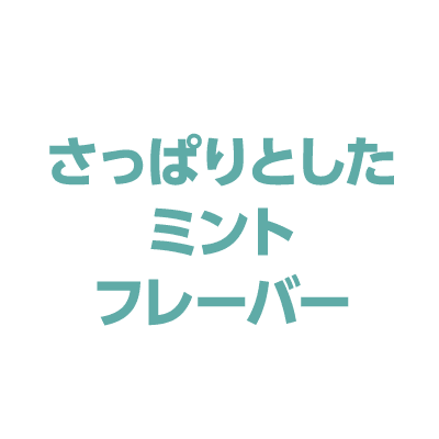 さっぱりとしたミントフレーバー