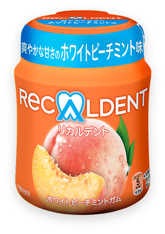 リカルデント ホワイトピーチミントガム（ボトル）