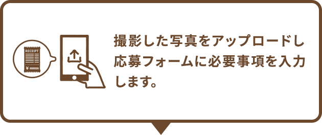 撮影した写真をアップロードし応募フォームに必要事項を入力します。